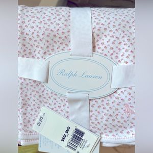 NWT Ralph Lauren rose bud baby blanket